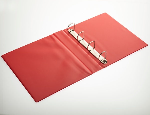 4D Open red ring binder