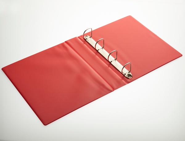 Open ring binder 4D Open red ring binder
